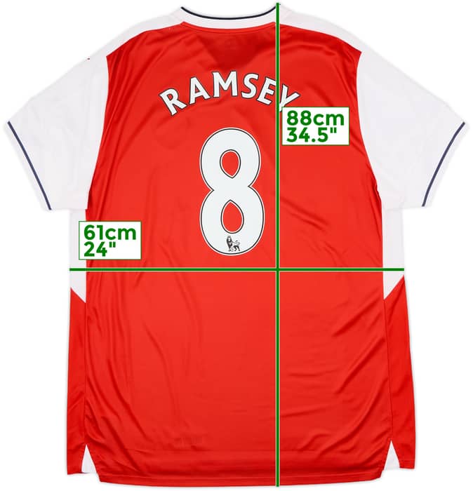 2016-17 Arsenal Home Shirt Ramsey #8 - 8/10 - (XXL)