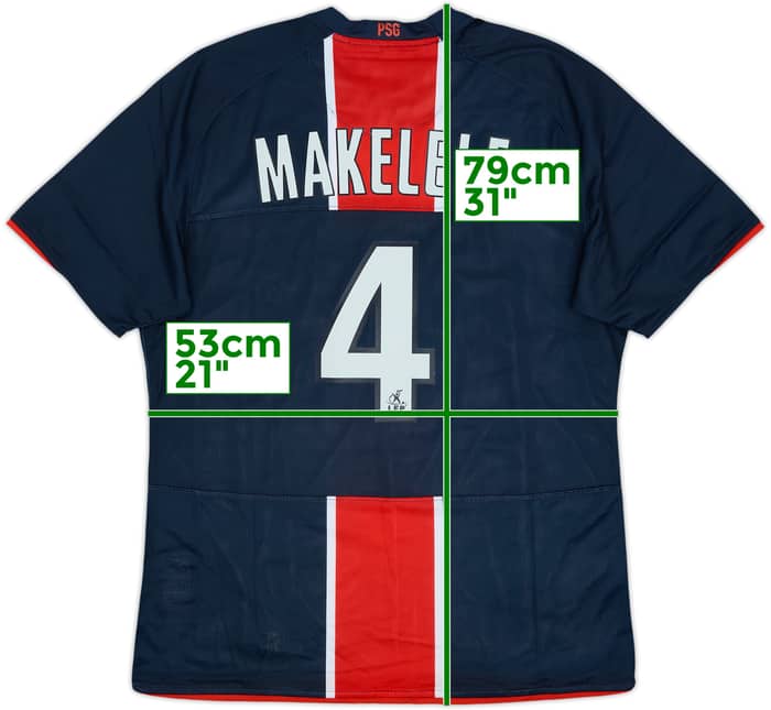 Camiseta de local versión jugador del Paris Saint-Germain 2008-09 Makelele #4 - 7/10 - (L)