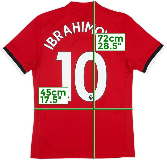 2017-18 Manchester United Home Shirt Ibrahimovic #10 - 7/10 - (S)