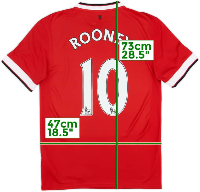2014-15 Manchester United Home Shirt Rooney #10 - 7/10 - (S)