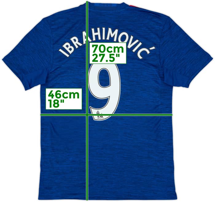 2016-17 Manchester United Away Shirt Ibrahimovic #9 - 8/10 - (S)