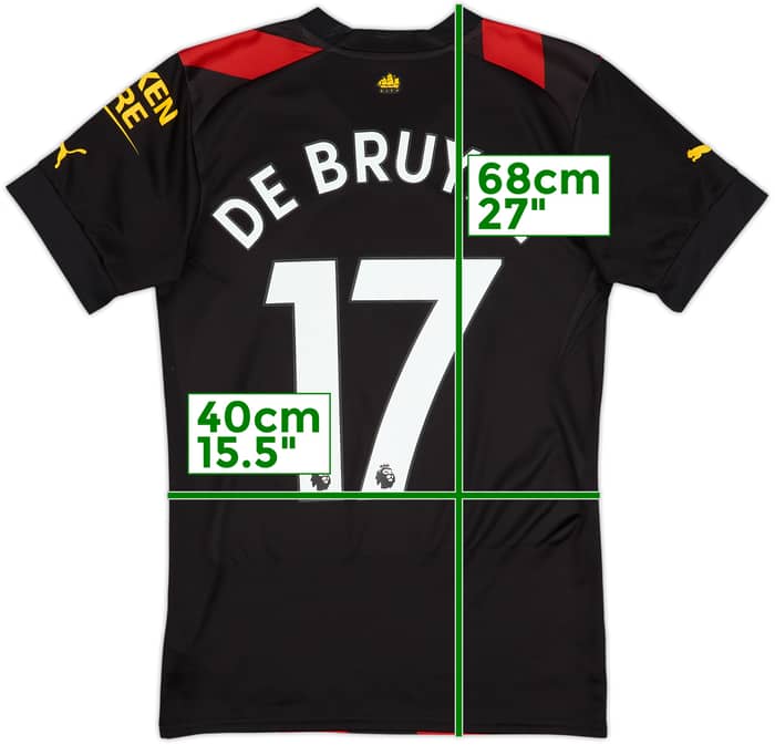 Camiseta de visitante del Manchester City 2022-23 De Bruyne #17 - 8/10 - (XS)