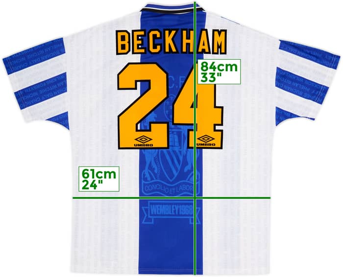 1994-96 Manchester United Third Shirt Beckham #24 - 10/10 - (XL)