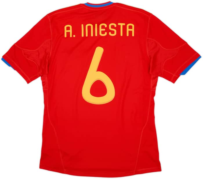 2009-10 Spain Home Shirt A.Iniesta #6 (M)