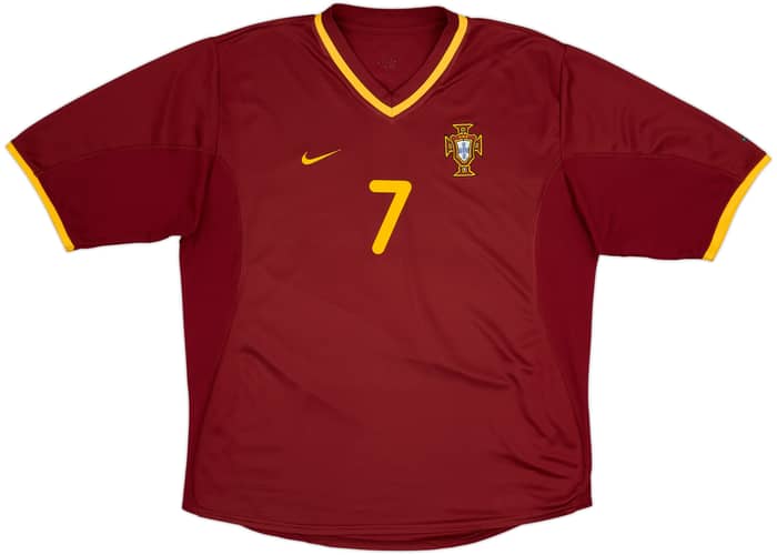 2000-02 Portugal Home Shirt Figo #7 - 8/10 - (L)