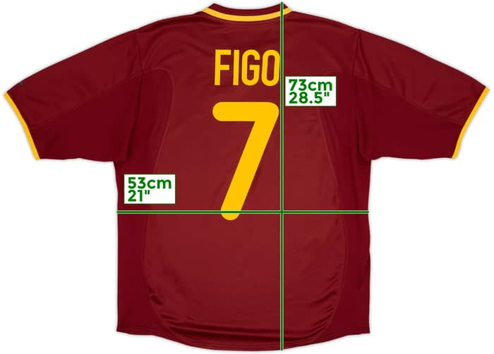 2000-02 Portugal Home Shirt Figo #7 - 8/10 - (L)