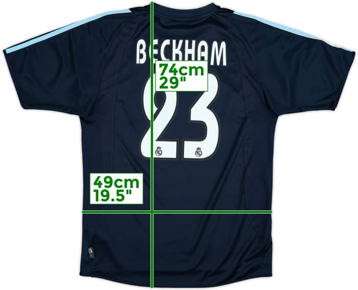 2003-04 Real Madrid Away Shirt Beckham #23 - 8/10 - (S)