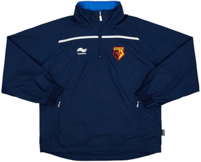 Chaqueta de lluvia con capucha 1/4 Cremallera Burrda del Watford 2010-11 - 8/10 - (M)