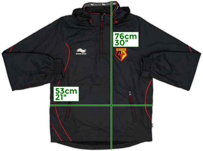 2010-12 Watford Burrda 1/4 Zip Hooded Rain Jacket - 8/10 - (S)
