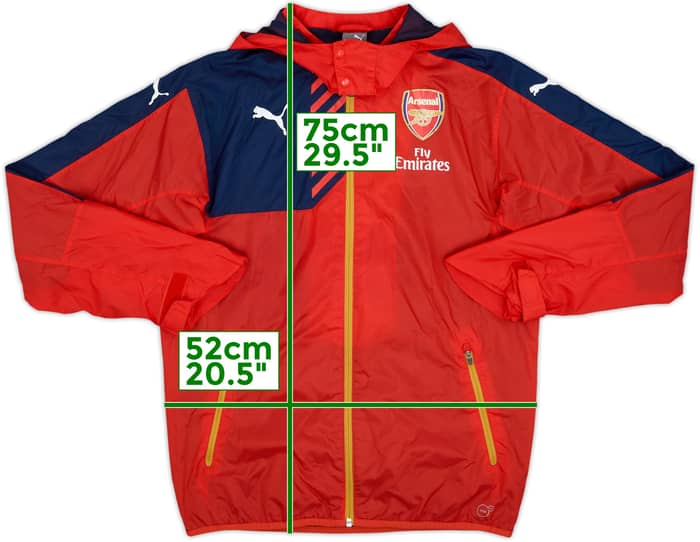 2015-16 Arsenal Puma Hooded Rain Jacket - 10/10 - (M)