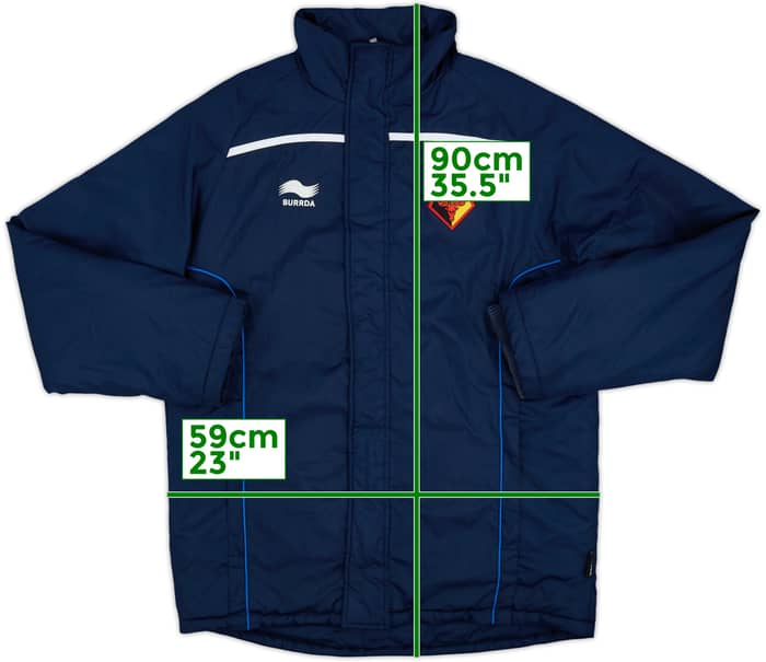 2010-11 Watford Burrda Padded Bench Coat - 8/10 - (S)