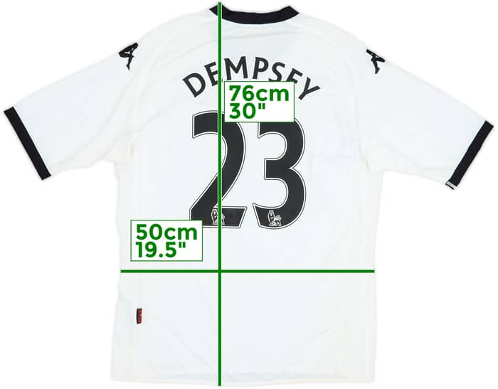 2010-11 Fulham Home Shirt Dempsey #23 - 6/10 - (L)