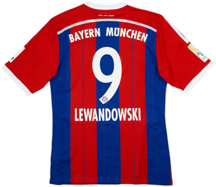 2014-15 Bayern Munich Home Shirt Lewandowski #9 - 7/10 - (L)