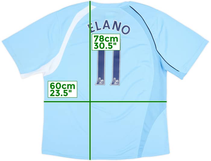 2008-09 Manchester City Home Shirt Elano #11 - 6/10 - (XL)