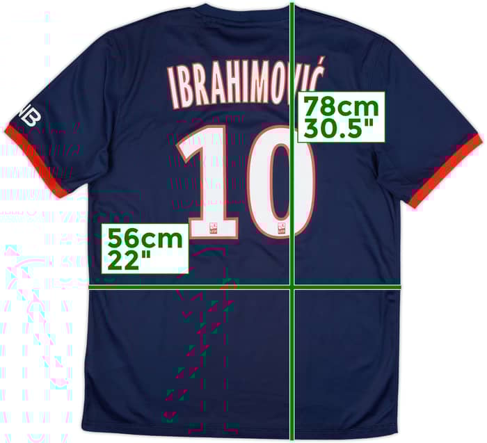2013-14 Paris Saint-Germain Home Shirt Ibrahimovic #10 - 6/10 - (L)