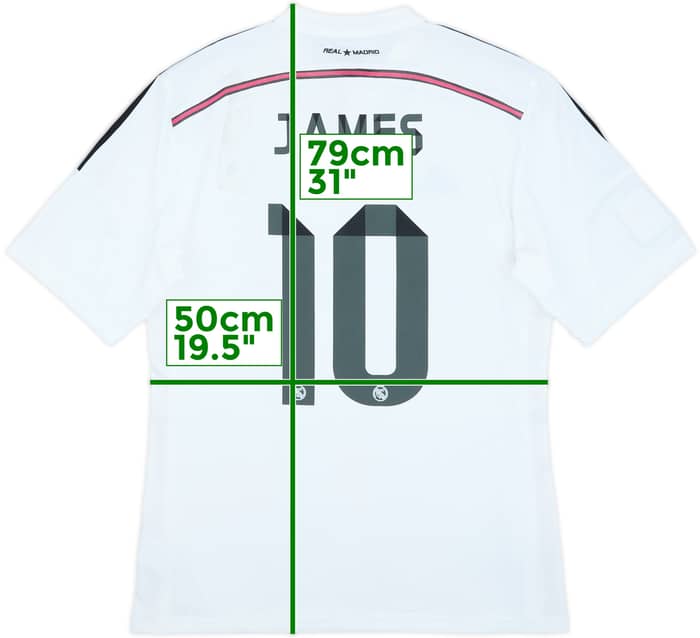 2014-15 Real Madrid Home Shirt James #10 - 5/10 - (L)
