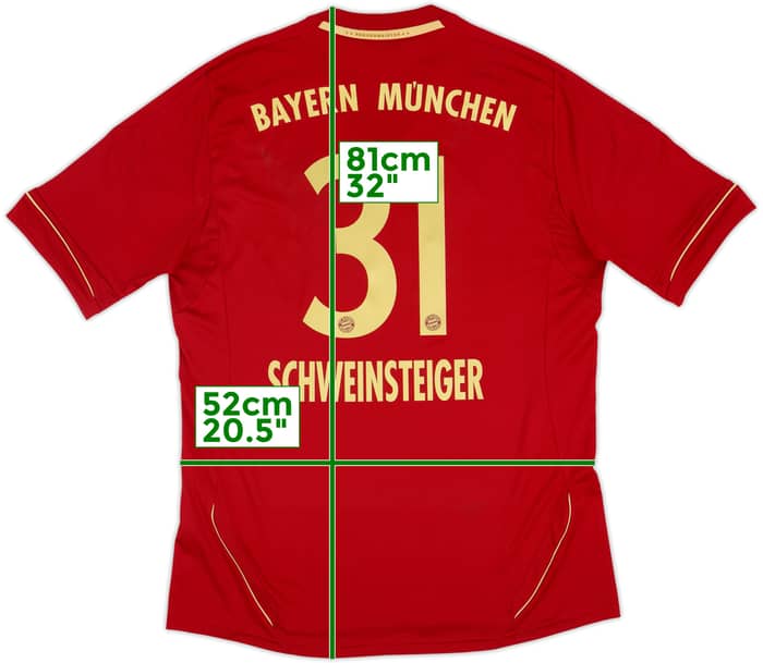 2011-13 Bayern Munich Home Shirt Schweinsteiger #31 - 6/10 - (L)
