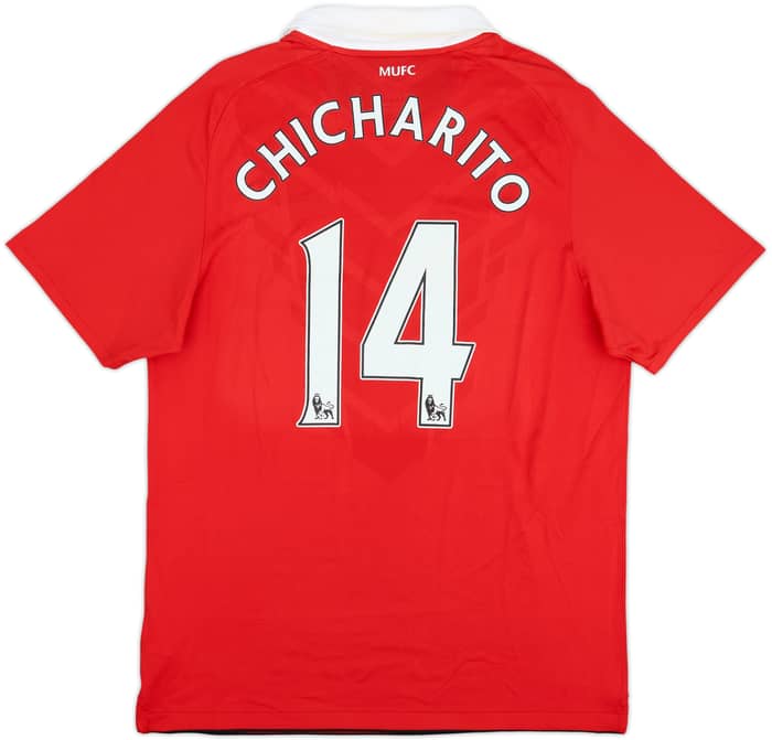 2010-11 Manchester United Home Shirt Chicharito #14 - 10/10 - (L)