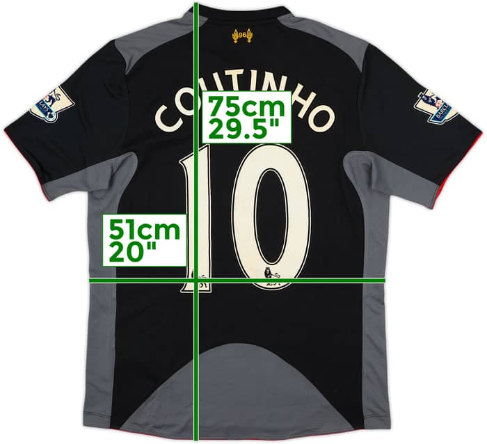 2012-13 Liverpool Away Shirt Coutinho #10 - 8/10 - (M)