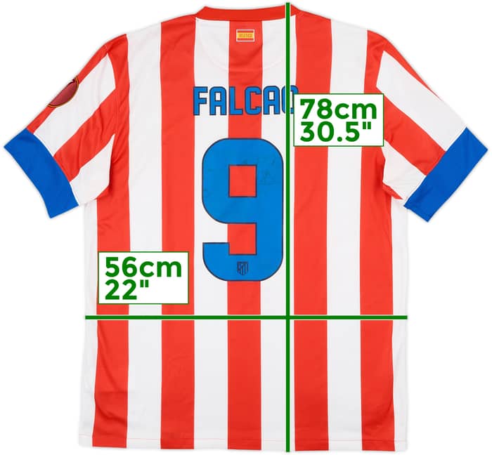 2012-13 Atletico Madrid Home Shirt Falcao #9 - 7/10 - (L)