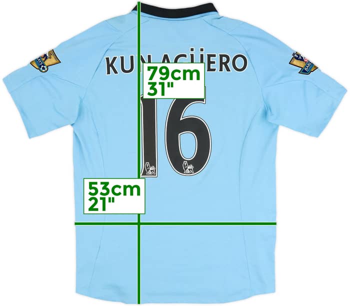 2012-13 Manchester City Home Shirt Kun Aguero #16 - 8/10 - (L)