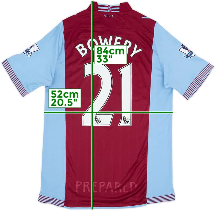 2013-14 Aston Villa Home Shirt Bowery #21 - 7/10 - (XL)