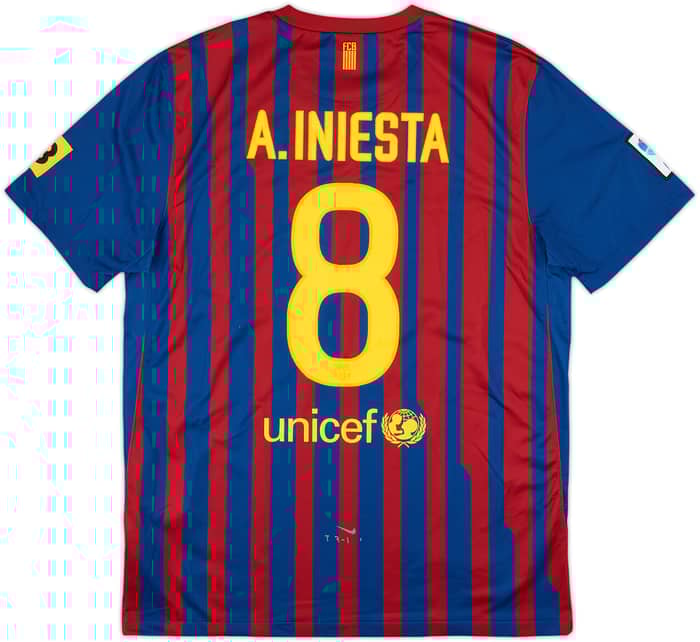 2011-12 Barcelona Home Shirt A.Iniesta #8 - 6/10 - (L)