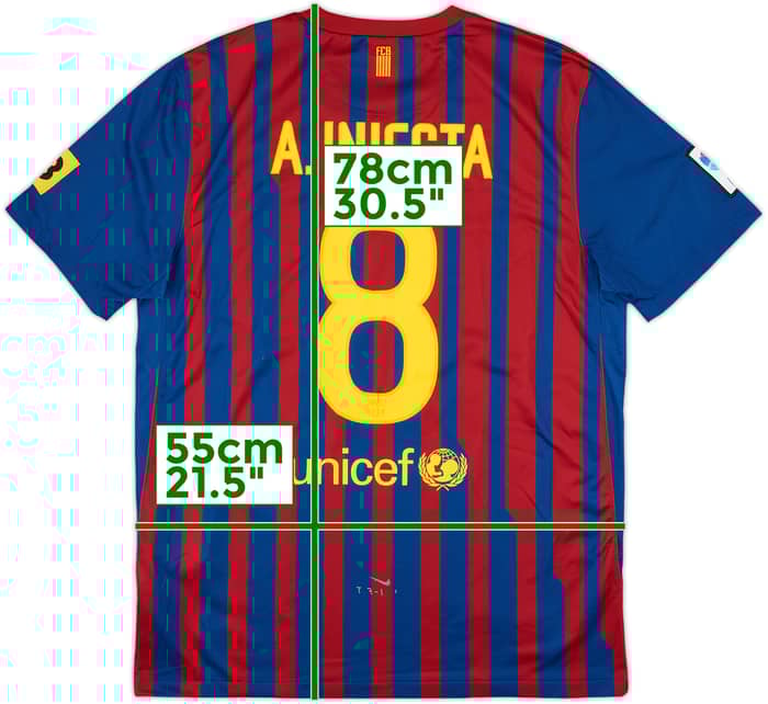 2011-12 Barcelona Home Shirt A.Iniesta #8 - 6/10 - (L)