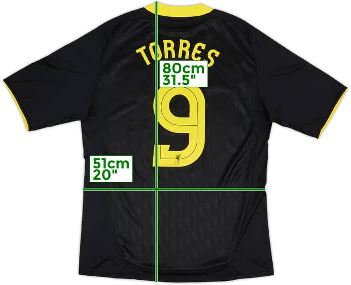 2010-11 Liverpool Camiseta de Tercera Torres #9 - 8/10 - (L)