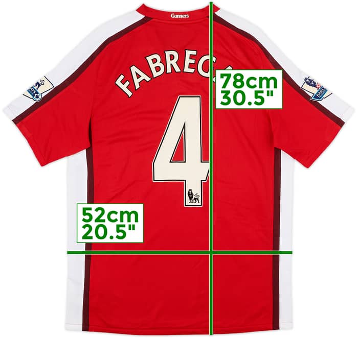 2008-10 Arsenal Camiseta Local Fabregas #4 - 8/10 - (M)