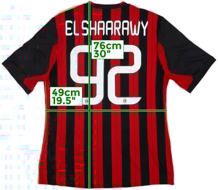 2013-14 AC Milan Home Shirt El Shaarawy #92 - 7/10 - (L)