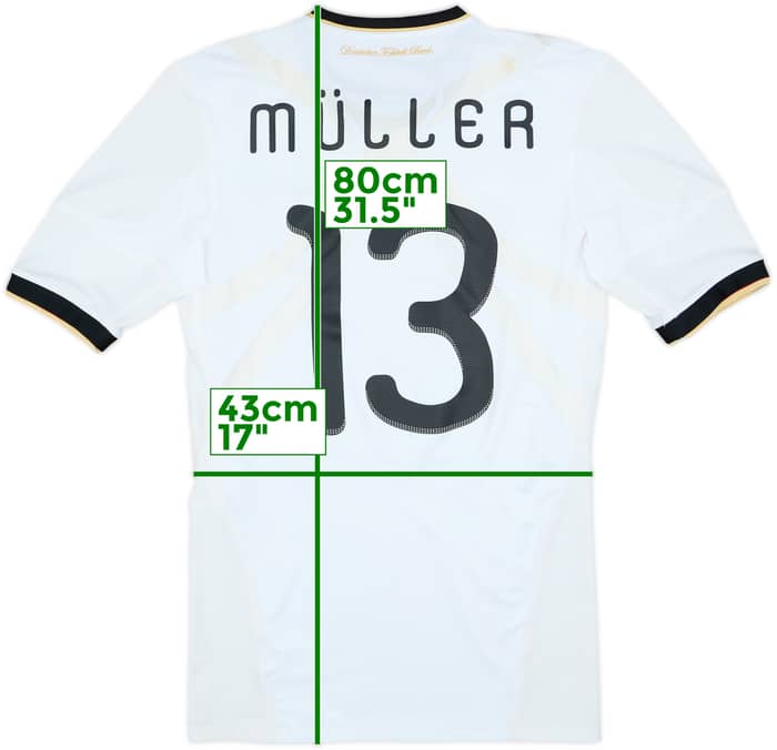 2010-11 Germany Player Issue TechFit Home Shirt Muller #13 - 6/10 - (L)