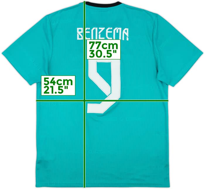 2021-22 Real Madrid Third Shirt Benzema #9 - 6/10 - (L)