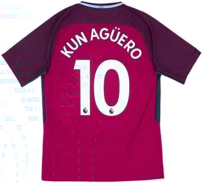2017-18 Manchester City Away Shirt Kun Aguero #10 - 8/10 - (M)