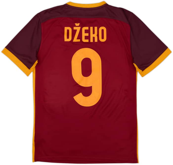 2015-16 Roma Home Shirt Dzeko #9 - 8/10 - (S)