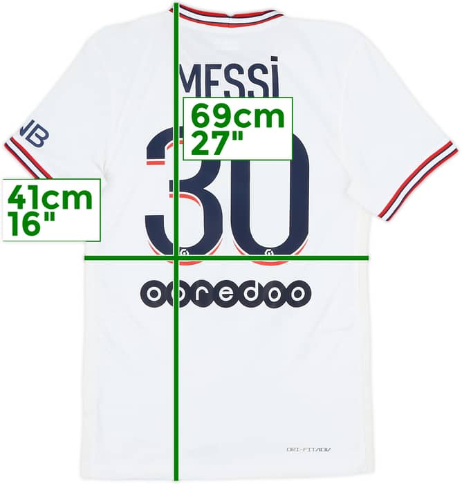 2021-22 Paris Saint-Germain Authentic Fourth Shirt Messi #30 - 8/10 - (XS)