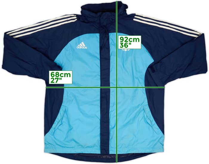 2002-03 Olympique Marseille adidas Hooded Rain Jacket - 5/10 - (XL)