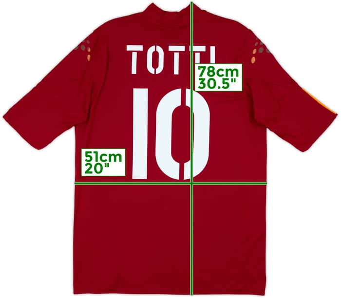 2004-05 Roma Home Shirt Totti #10 - 6/10 - (XL)
