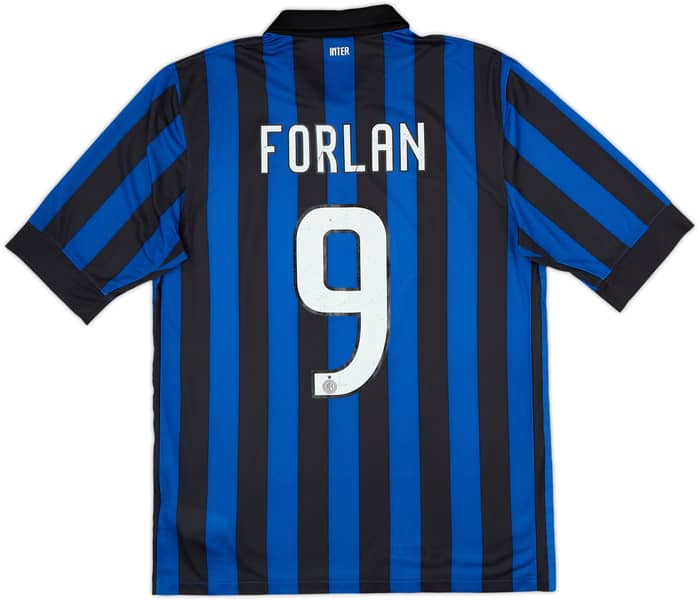 2011-12 Inter Milan Home Shirt Forlan #9 - 5/10 - (M)