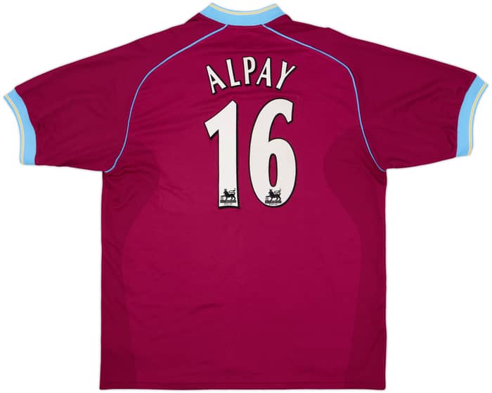 2001-02 Aston Villa Home Shirt Alpay #16 - 8/10 - (L)