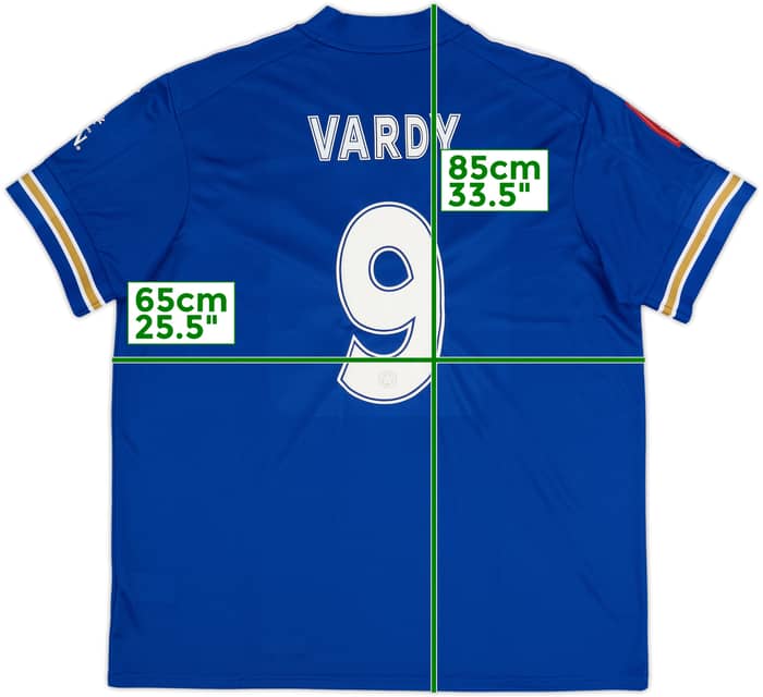 2020-21 Leicester Home Shirt Vardy #9 - 8/10 - (XXL)