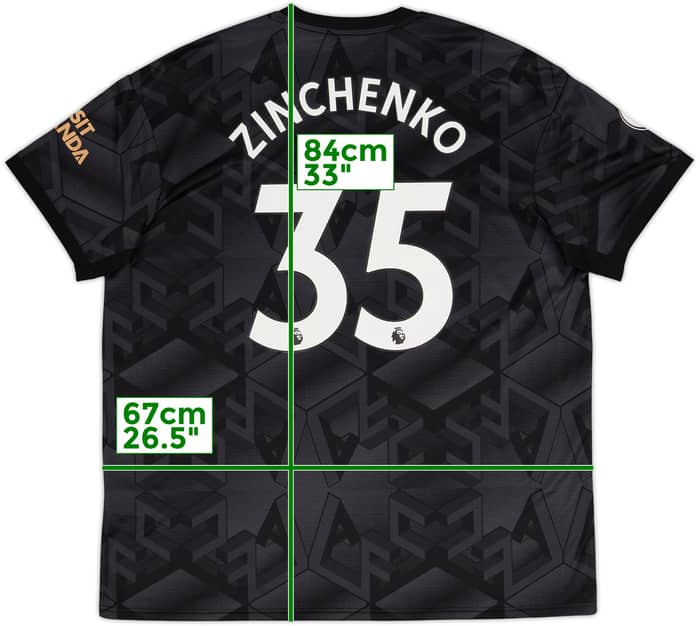 2022-23 Arsenal Away Shirt Zinchenko #35 - 7/10 - (XXL)