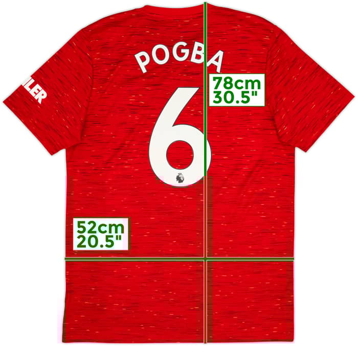2020-21 Manchester United Home Shirt Pogba #6 - 9/10 - (L)