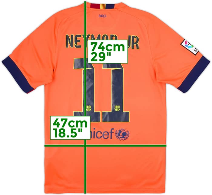2014-15 Barcelona Away Shirt Neymar Jr #11 - 8/10 - (S)
