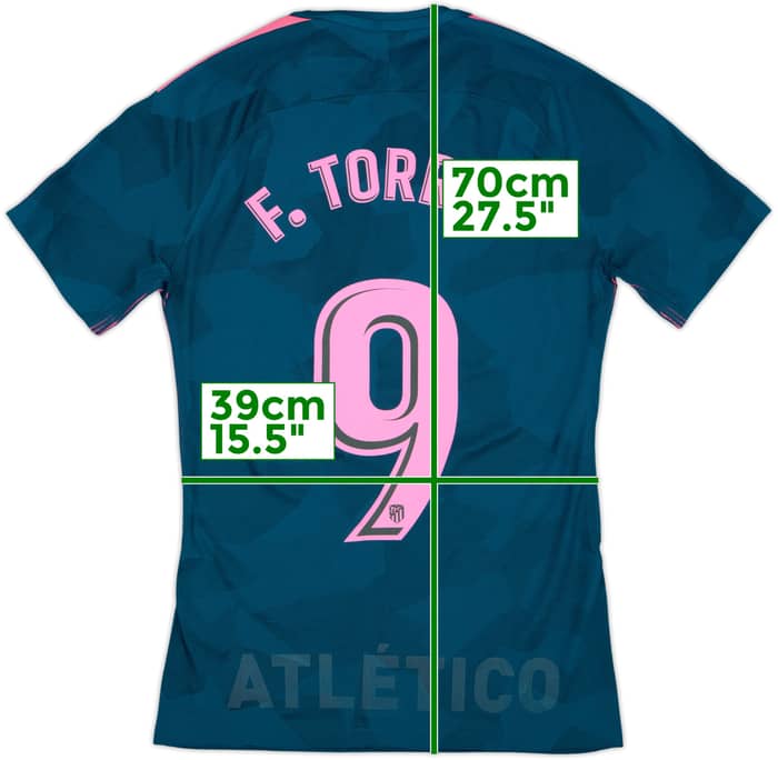 Camiseta versión jugador de la tercera equipación del Atletico Madrid 2017-18 F. Torres #9 - 10/10 - (S)