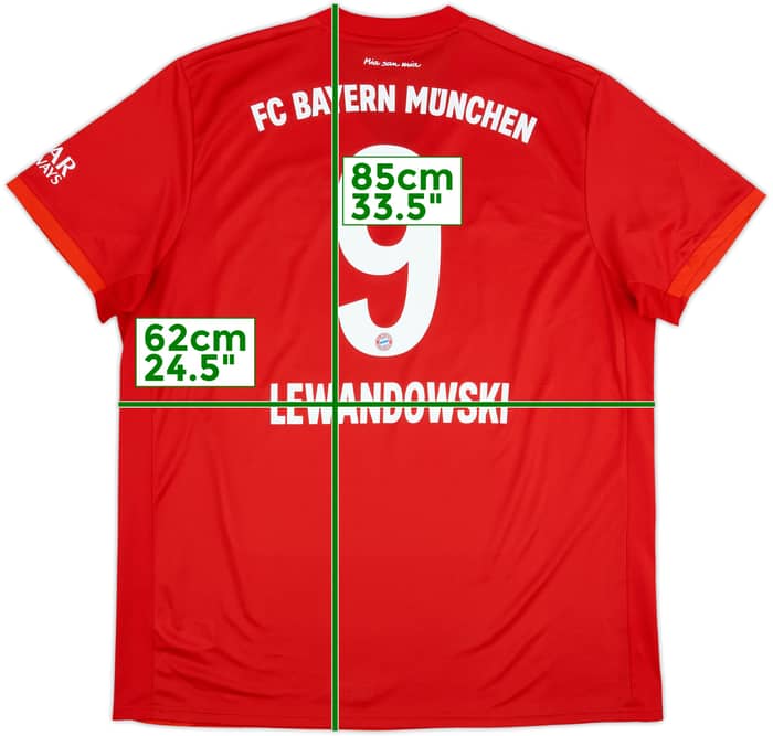 2019-20 Bayern Munich Home Shirt Lewandowski #9 - 9/10 - (XXL)