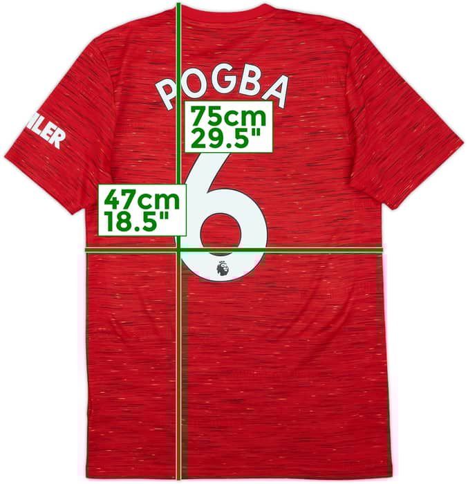 2020-21 Manchester United Home Shirt Pogba #6 - 8/10 - (S)
