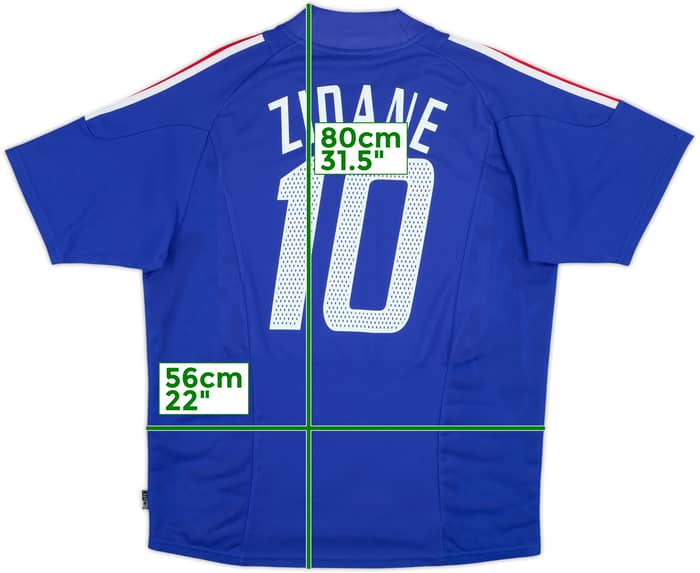 2002-04 France Home Shirt Zidane #10 - 10/10 - (L)