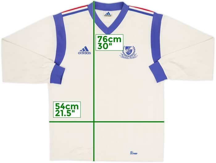 1999-00 adidas Template L/S Shirt (Yokohama Marinos) - 6/10 - (XL)