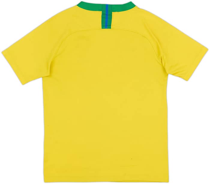 2018-19 Brazil Home Shirt - 5/10 - (L.Boys)